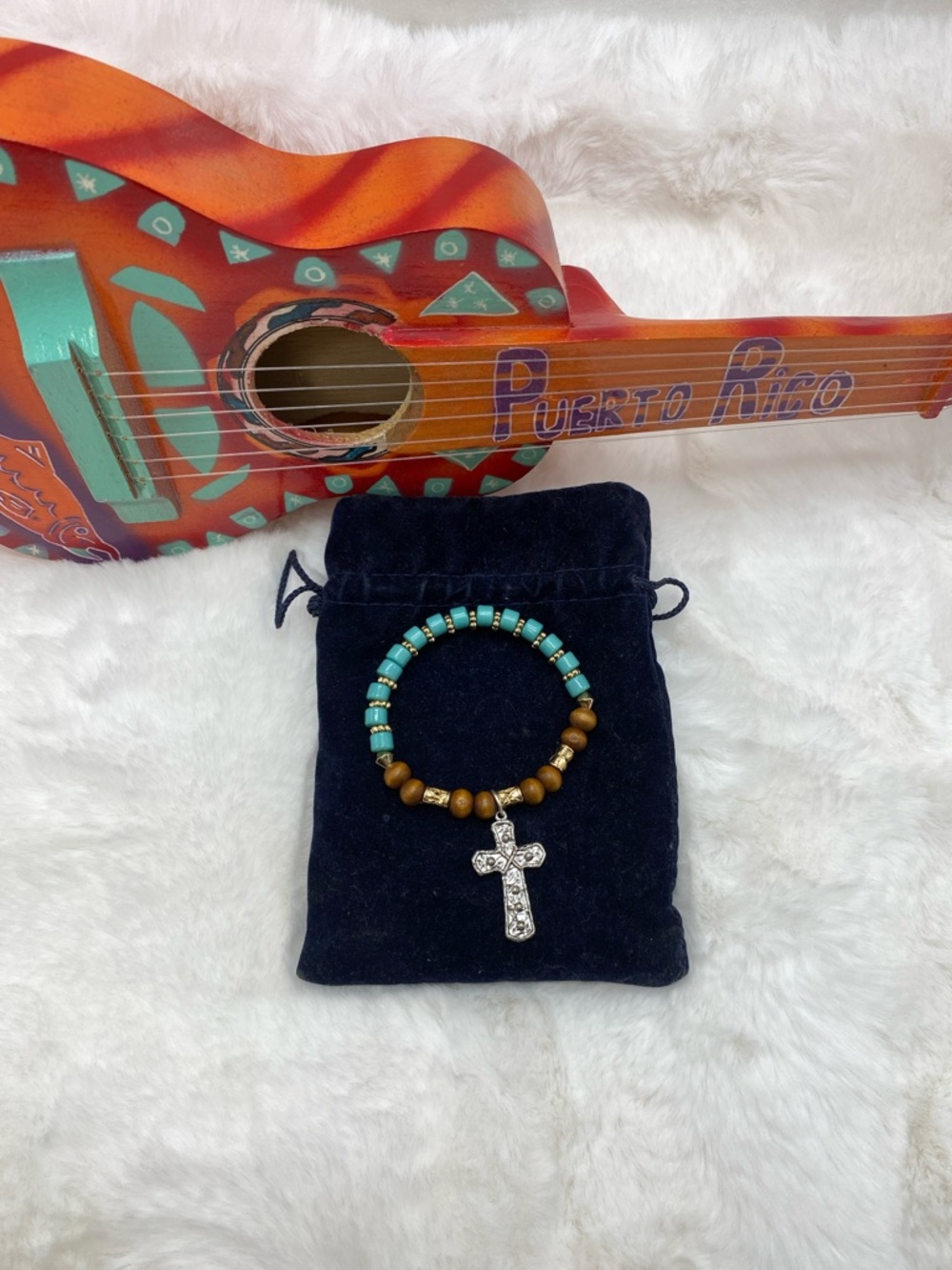 *FREE Beaded Bracelet with Cross Charm